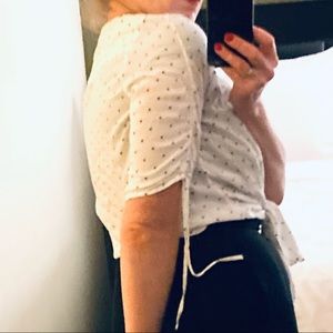 A&F small polka dot blouse